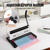 Coil Spiral Binding Machine, Manual Book Maker 34-Holes Binding 120 Sheets, Punch Binder Adjustable 3/16" - 9/16" Coil Binding Spines, for Letter