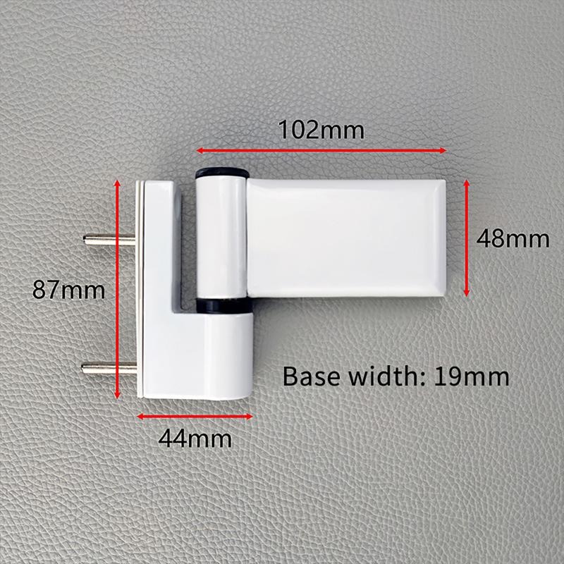Adjustable Door Flag Hinge Triad with Aluminium Buffer for Double Glazing Doors