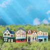 DIY Mini House Statue Adorable Resin House Ornaments House Miniatures  Photography Props