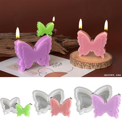 Силиконовая форма для свечи в форме сердца и бабочки, сделай сам, форма для изготовления гипса, эпоксидной смолы, мыла, воска, поделки, украшение для дома