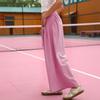 Женские летние брюки, свободные брюки с широкими штанинами, эластичный пояс, однотонные, свободного кроя, повседневные брюки для отдыха, повседневная одежда
