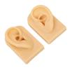 1 Pair Silicone Ear Model Light Skin Color Piercing Practice 3D Ear Model for Acupuncture Training