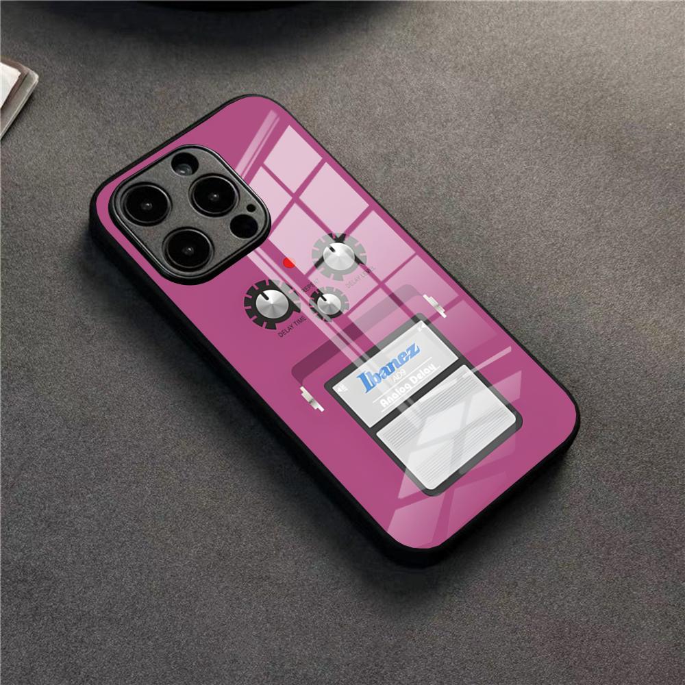 Fashion Effect Box Guitar Phone Case For 17 Pro Max IPhone 16 Pro 14 12 11 13 Mini X XR XS 15 Plus SE Glass Cover