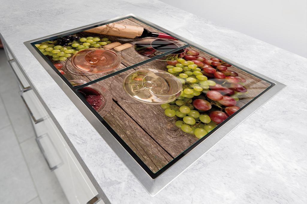 СТЕКЛЯННАЯ ЗАЩИТНАЯ ПАНЕЛЬ ДЛЯ КУХНИ 2x35x52 ВИНO