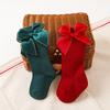 New Girls Boutique Outfits 0-3Years Baby Girl Knee High Leg Warmer Red 2Pack Christmas Socks for Baby CADS-012