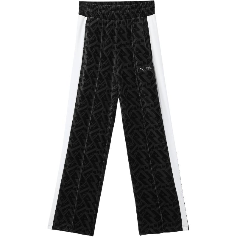Puma X Squid Game Collaboration T7 Lace-Up Casual Straight-Leg Knit Sports Pants Women Pants Black 627433-01