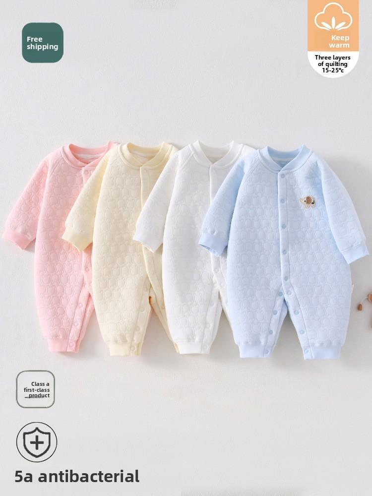 Baby Winter Comforter Onesie With Cotton Thickening For Newborns And Babies