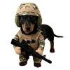 Pet Tactical Soldier Uniform Halloween Pet Soldier Costume for Dogs Cats,Tactical Dog Harness with Hat Funny Military Outfit 5