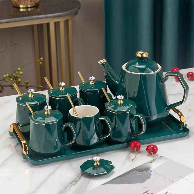 Керамический чайник и набор чашек Handun