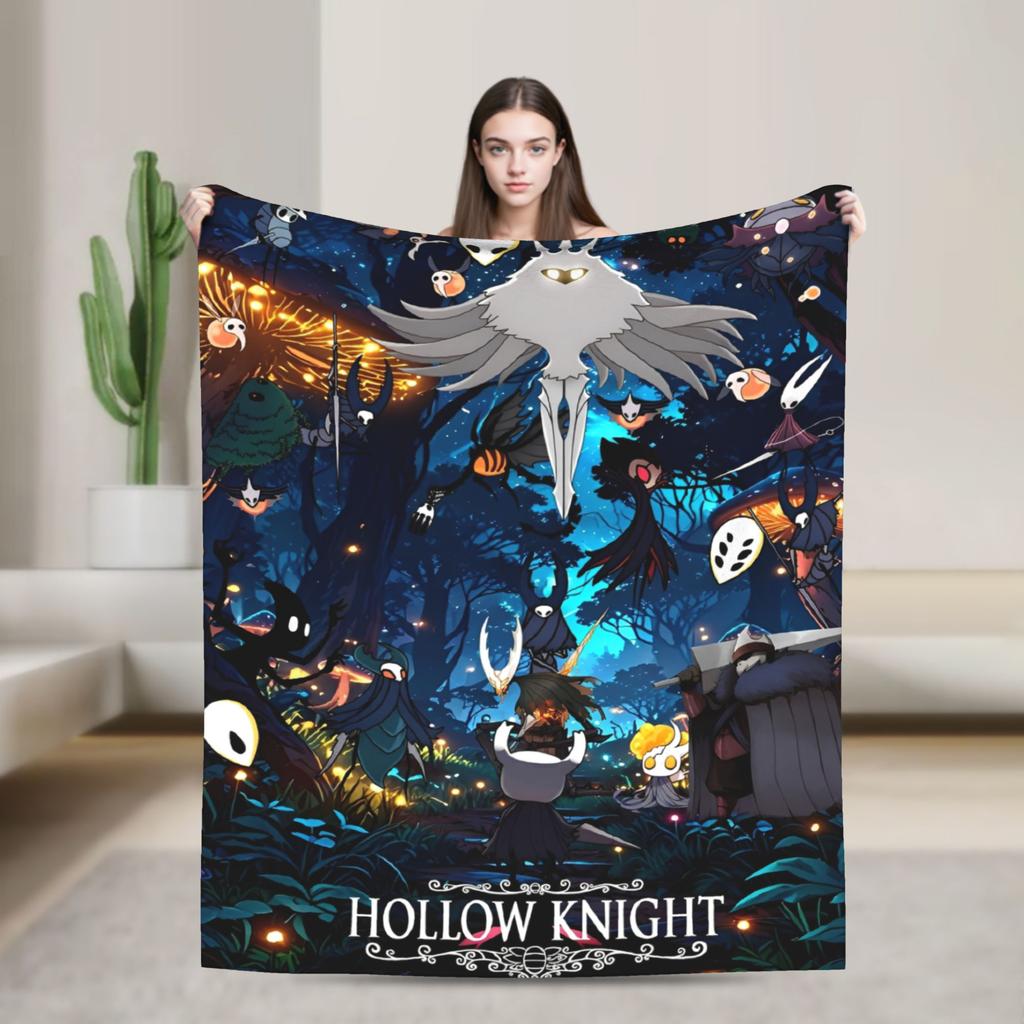 Плед Hollow Knight Вельветовый Осенне-Зимний Многофункциональный Мягкий Плед для Постельного Белья Покрывало для Кровати