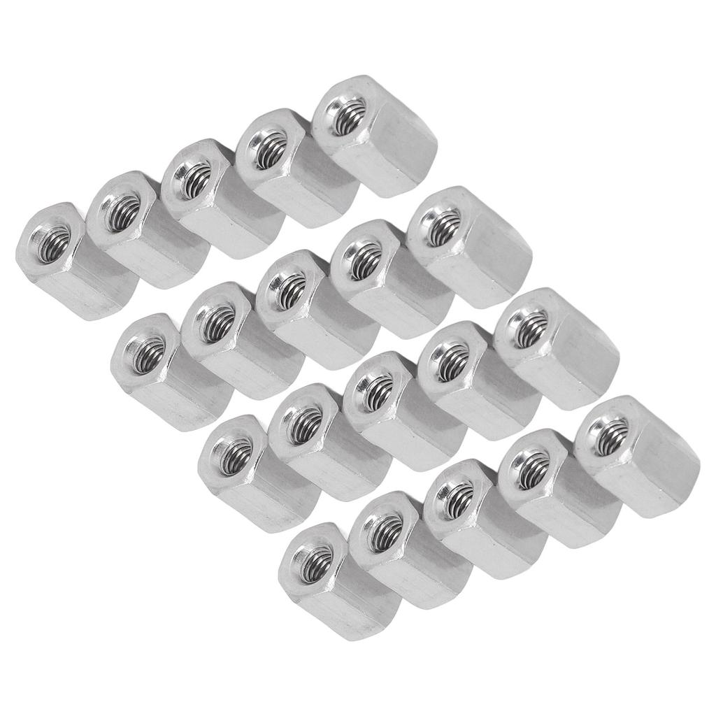 20PCS Hex Coupling Nut Stainless Steel Rustproof M4 X 0.7 8 L10mm 6 Sides Connector Nuts for Installation