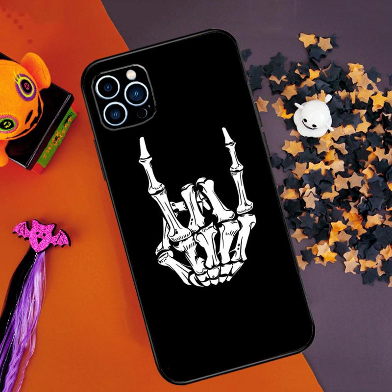 Rock Roll Skull Bumper Case For iPhone 14 15 16 Pro Max 11 12 13 Pro Max Mini XR 16e 16 15 Plus Phone Cover