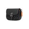 Coach Amelia 16 Snap Closure Multi-Functional Pocket Signature Denim And Soft Pebble Leather Crossbody Bag Small Women crossbody bag CQ187-SVBK