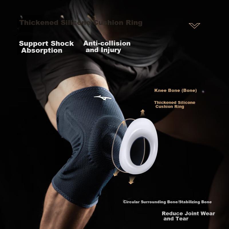 Mizuno Спортивный наколенник для защиты от травм мениска, Фиксирующая поддержка коленного сустава для бадминтона и баскетбола для мужчин и женщин