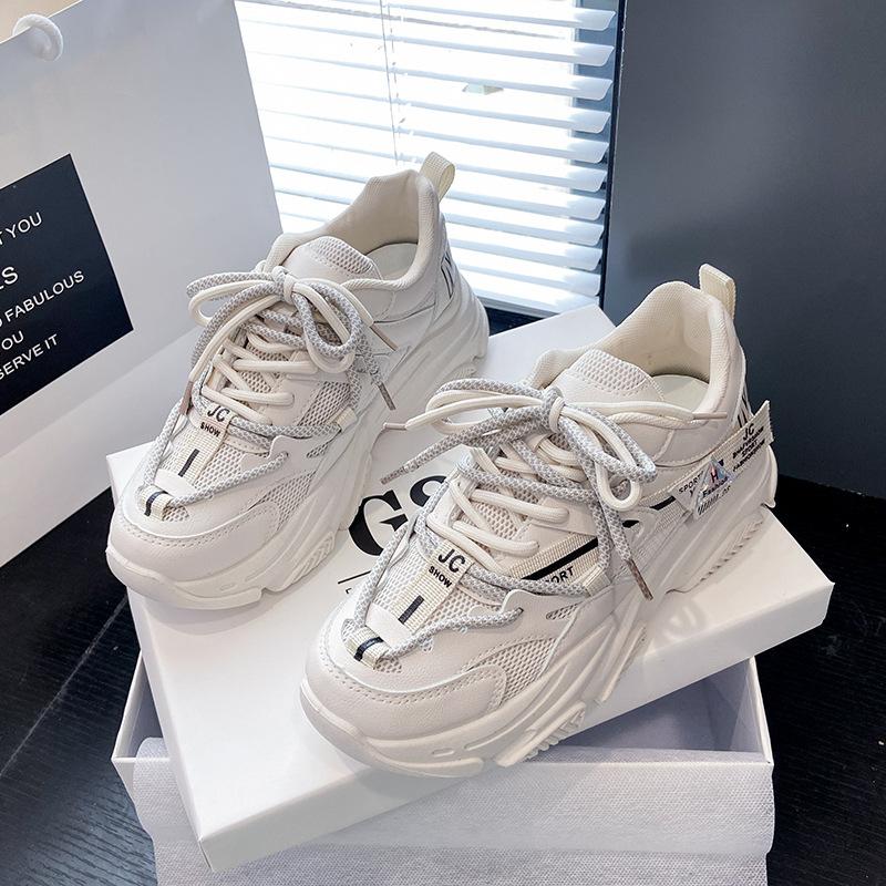 2024 Обувь Женские Кроссовки на толстой подошве Дышащие Модные Туфли на платформе Женские Повседневные Увеличивающие Рост Синие Зеленые Туфли Tenis Feminino