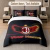 Custom Bedding Set AC Milan Pattern, Print Name Text 1 Duvet Cover plus 2 Pillowcases Home Textile