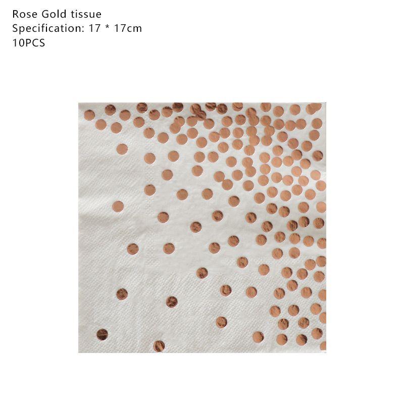 Элегантная посуда для вечеринки с тиснением розовым золотом, декор для свадеб и дней рождения