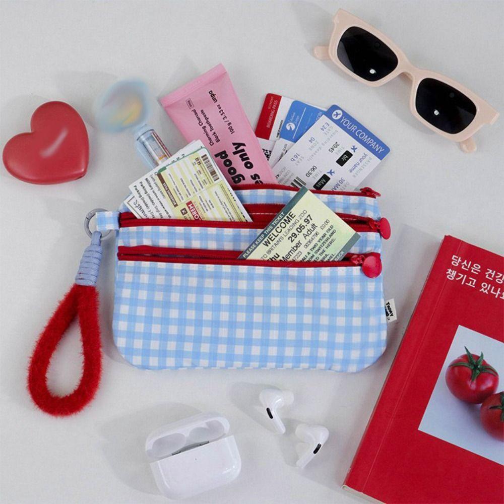 3 Layer Portable Passport Bag Multiple Card Slots Travel Storage Passport Clip Licenses