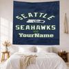 Seattle Seahawks Custom Your Name Wall Decor Tapestry Art For Pet Memorial Birthdaywedding Party Backdrop Family Gift