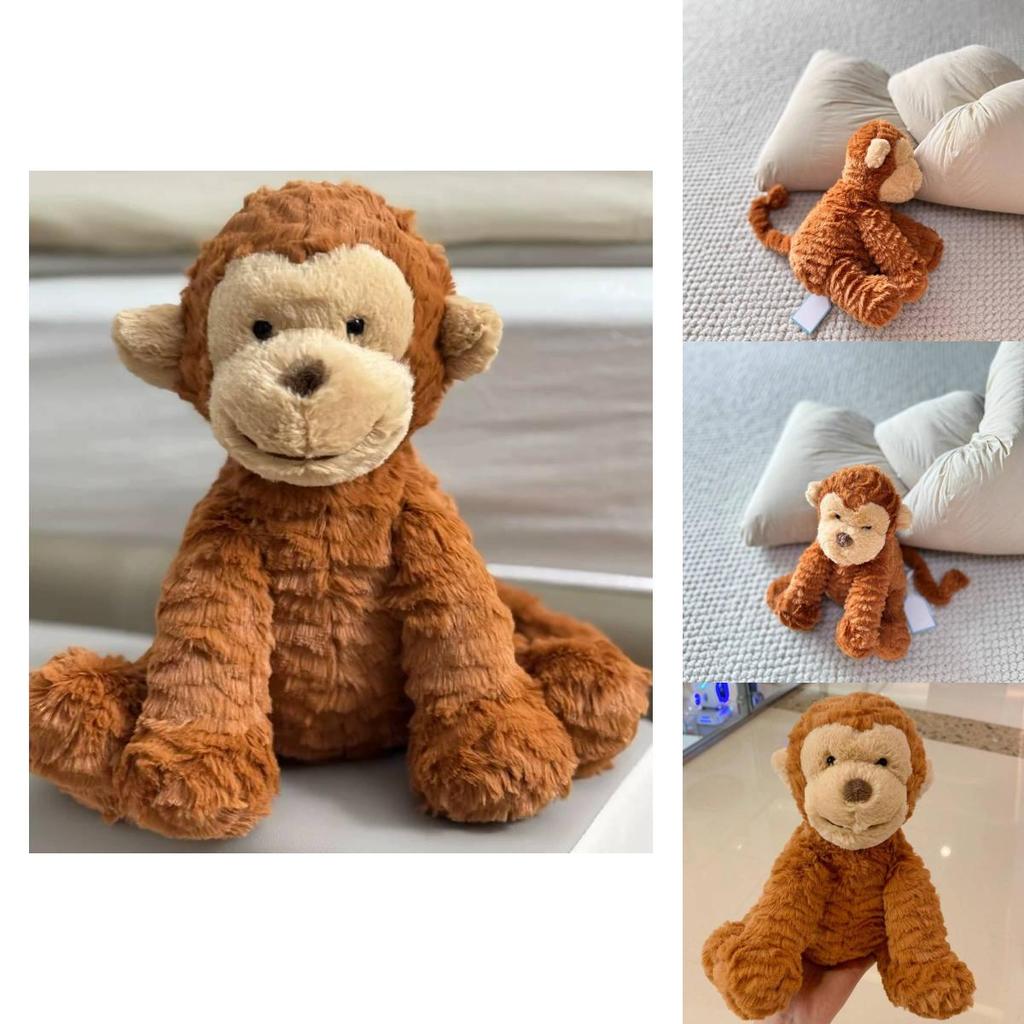 Плюшевая игрушка обезьянка Jellycat Fuddlewuddle с мягким коротким ворсом для подарка подростку