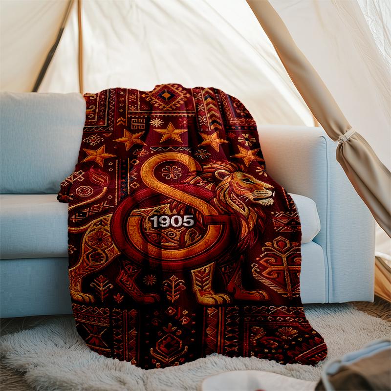 Galatasaray S .K printed throw blanket—soft,warm;versatile blanket for all seasons—perfect as &air-conditioning throw,nap blanket