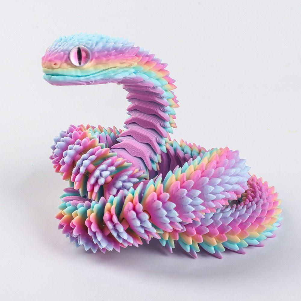 30/45/60 см 3D-печатная игрушка-змея, разноцветная, модель-симуляция животного, Хэллоуин