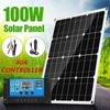 Солнечная панель 100 Вт 18 В+Контроллер Монокристаллическая USB-интерфейс Автомобиль Корабль Отдых на природе Кемпинг Аварийное зарядное устройство для телефона с зарядным устройством