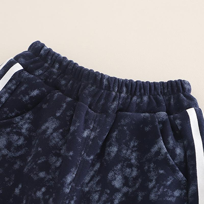 Boys' Long Sleeved Three Piece Set - Navy Blue Baseball Jersey - jacket+T-shirt+pants - Baby Fashion Clothing - Size S-3XL