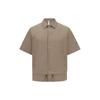 Solid Color Classic Fashion Sports Comfortable Loose Short Sleeve Shirt Men Shirts Khaki 23RCS805UGR1