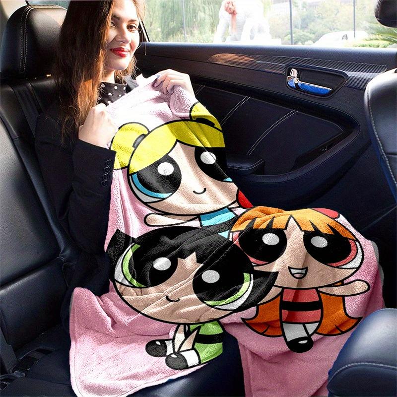 1 плюшевое одеяло Powerpuff — мягкое и удобное для всех сезонов, отличный подарок!A04303m
