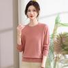 Loose Casual Fashion Crew Neck Versatile Bottom T-Shirt Women's Top Autumn Clothing