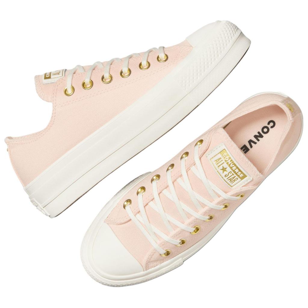 Converse Chuck Taylor All Star Lift Gold Comfortable Soft Low Top Canvas Shoes Women Sneakers Pink A12584C