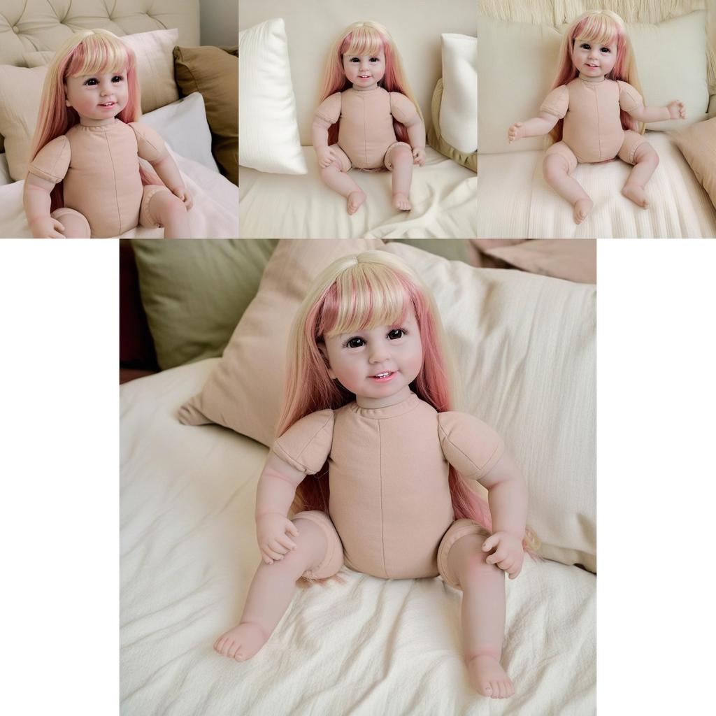 Силиконовый набор париков для кукол с разноцветными волосами для творческой игры