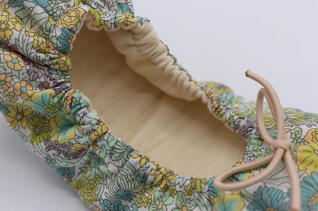 DDintex FLORET LONDON Портативные тапочки Margaret, Annie, Лайм, примерно 24-24.5 см [Принт Liberty]