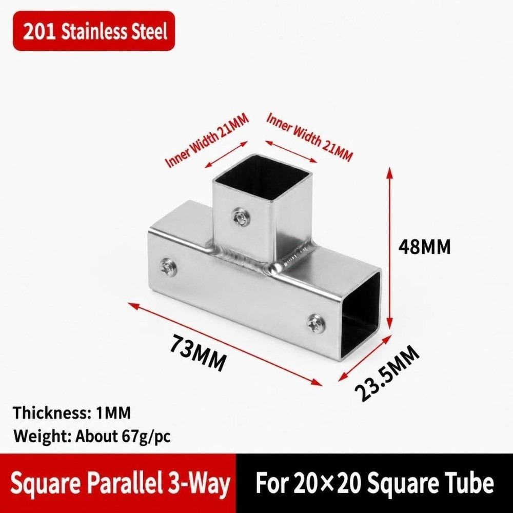Right Angle Square Tube Connector Two/Three/Four/Five-Way Metal Tube Fitting Industrial Frame