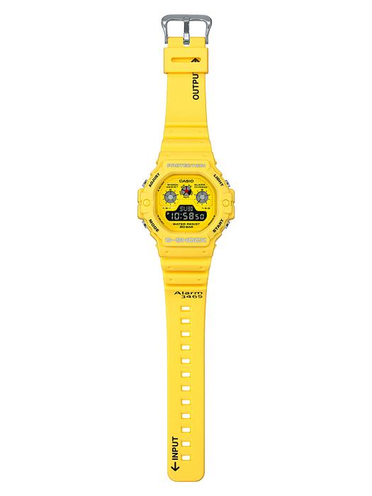 Casio Мужские кварцевые часы G-SHOCK на смоляном ремешке, водонепроницаемость 200 м, ударопрочность, будильник, DW-5900RS-9