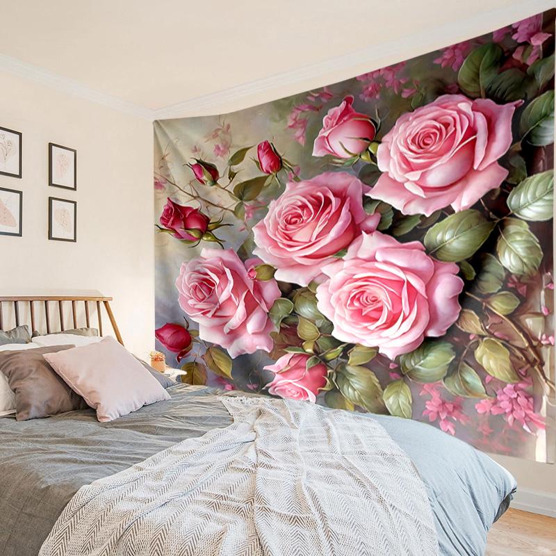 Gothic Rose Artwork Tapestry Room Decoration Wall Hanging for Living Room Bedroom, dormitory, Birthday and Christmas gifts