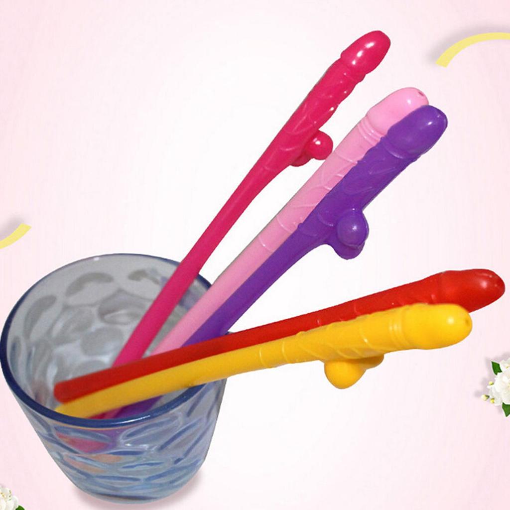 10Pcs/Set Penis Drinking Straws Hens Night Bachelorette Party Favors Decors