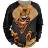Men's Unisex Sweatshirt Pullover Cat Graphic Prints Print Daily Sports Holiday 3D Print Streetwear Designer Sweatshirts New