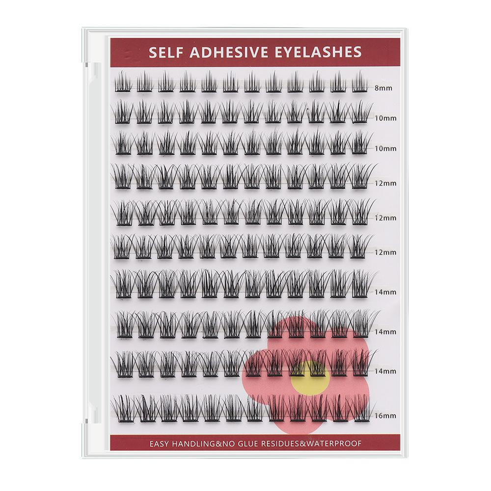 Large-capacity self-adhesive false eyelash set, mixed lengths, various styles, no glue needed, long-lasting waterproof and sweatproof