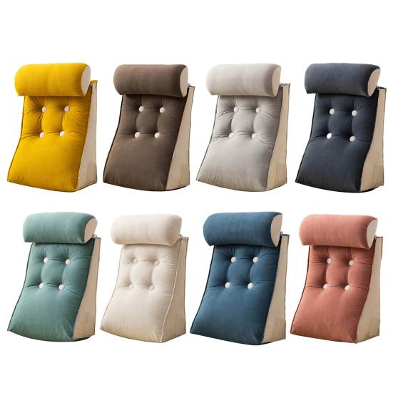 Подушка-клин для сна, чтения, кислотного рефлюкса, поддерживающая спинку, подушка для ног, шеи с боковыми карманами, многофункциональная диванная подушка