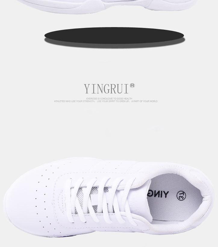 Белые женские и детские тренировочные туфли для соревновательного чирлидинга и танцев Yingrui