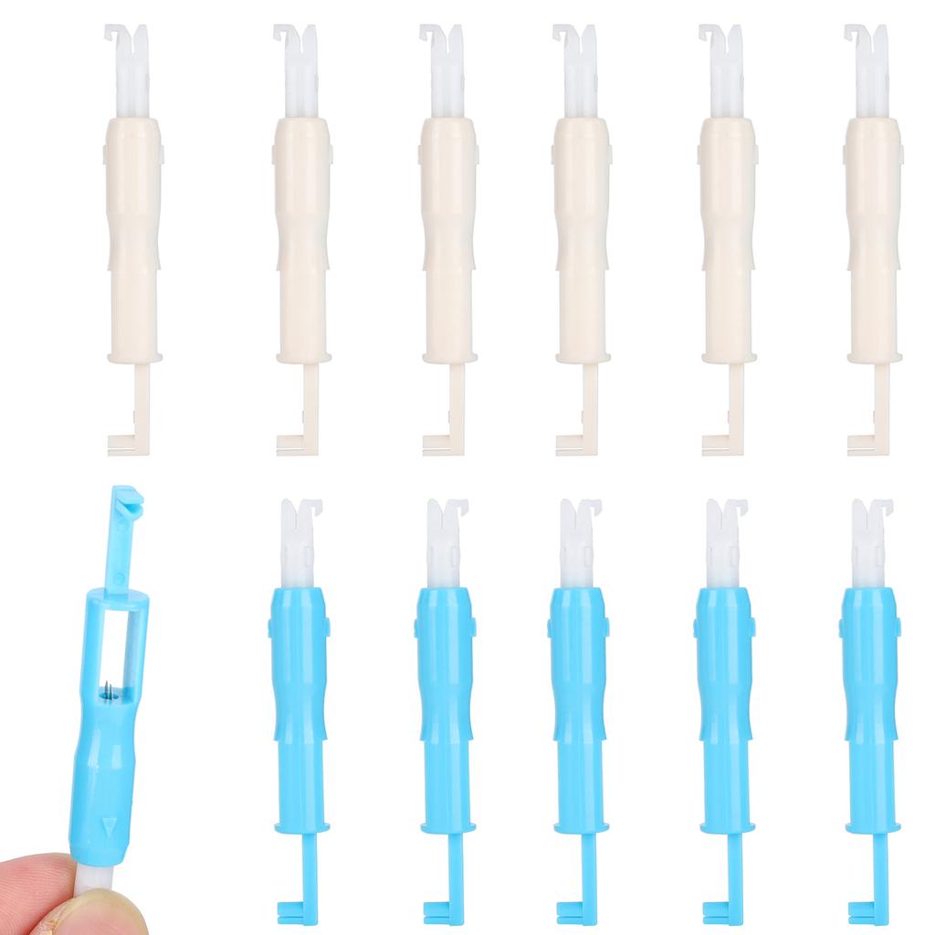 12pcs Needle Threader Plastic Automatic Inserter Threading Tool for Sewing Machine