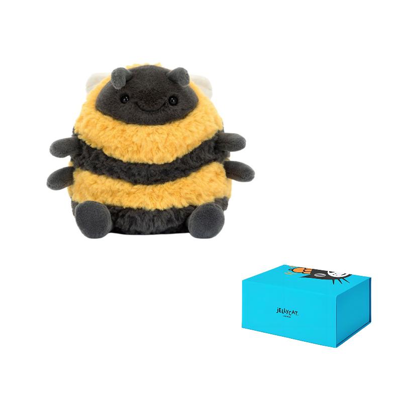 Jellycat Insect Inspired Collection Albium Bee Dolls Plush Doll 12.7cm Height In Sitting Posture