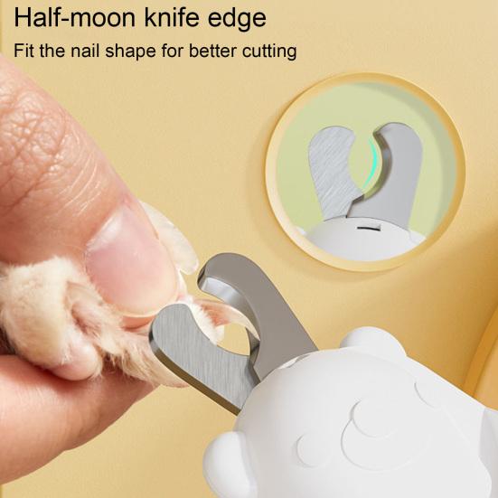 Машинка для стрижки ногтей для домашних животных со светодиодной подсветкой, острое лезвие из нержавеющей стали, эргономичная ручка, собака, кошка, кролик, триммер для когтей мелких животных, ножницы, инструмент для ухода за домашними животными