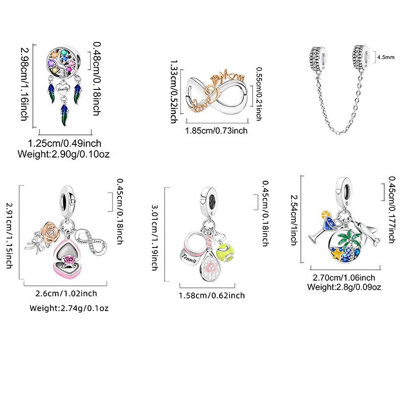 Медь Сестра Любовь Сердце Бабочка Роза Подвеска Шармы Бусины Подходят Оригинальный Пан Браслет Браслет Сделай сам Ювелирные изделия