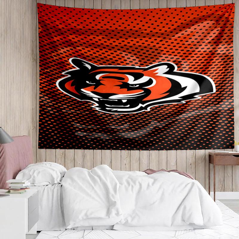 1PC Cincinnati-Bengals Helmet Quick-Dry Tapestry, Unique Design Tapestry, Suitable for Bedroom,Livingroom, Playroom,Heartwarming Holiday Gifts
