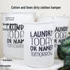 Foldable Waterproof Cotton Linen Laundry Hamper - Large Capacity for Bathroom & Bedroom