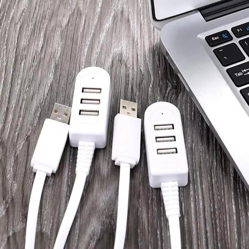 1-4pcs 3 In 1 USB Splitter Socket Multi-function 3A Charger Converter USB Port Hub Digital Data Cables Accessories Cable Line