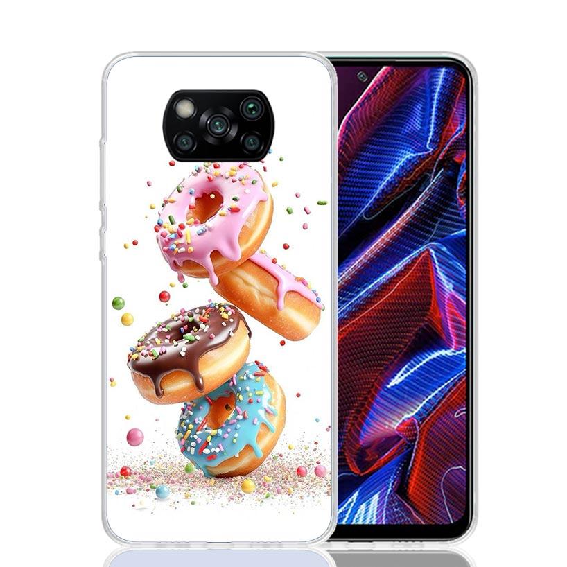 Macaron Ice Cream Cake Doughnut Case Phone Cover for Xiaomi Redmi Note 10 9 9S 8 8T 7 5 Pro Mi 12T 11T 10T 9T 12 11 Lite A3 A2 T